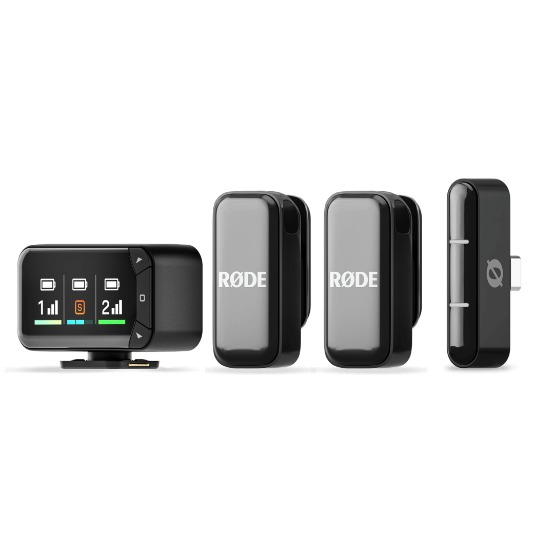 RØDE Sistema de microfonía inalámbrica ultracompacto Wireless ME con micrófonos Integrados, tecnología GainAssist y 100m de Alcance para filmaciones, entrevistas y creación de contenidos